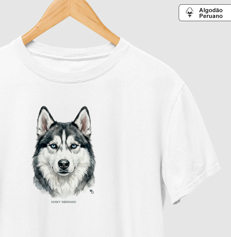 Cães - Husky Siberiano - Algodão Peruano