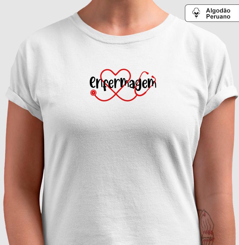 Camiseta Algodão Peruano - Enfermagem
