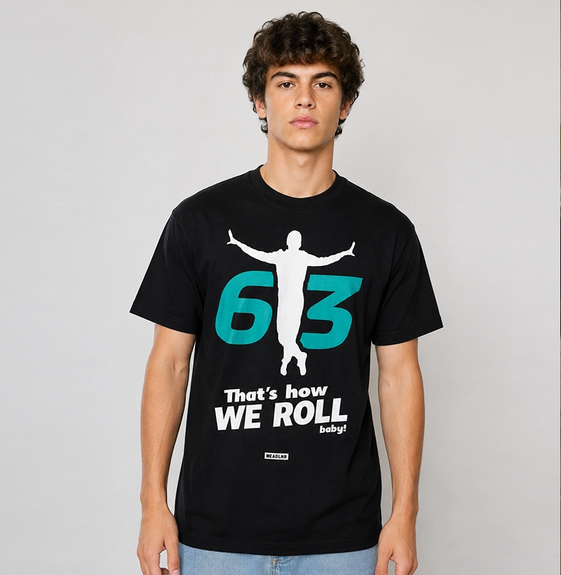 Camiseta "Pose 63" inspirada em George Russell