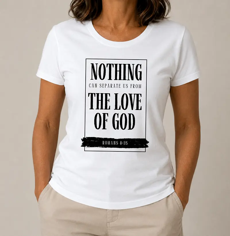 Camiseta Feminina Love Of God - Estampa Preta - Camiseta