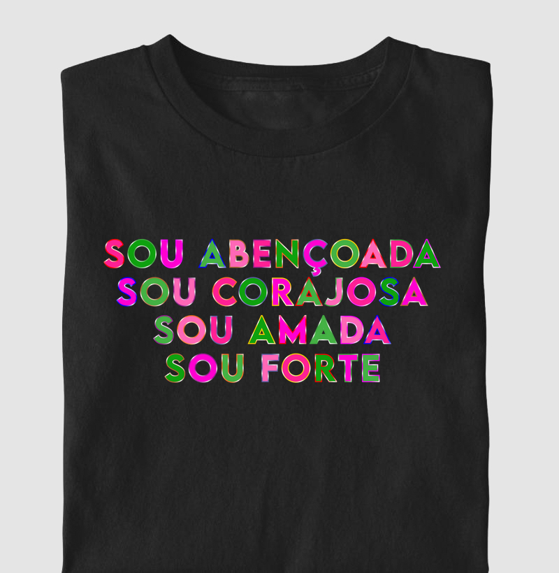 Camiseta infantil feminina "sou forte"