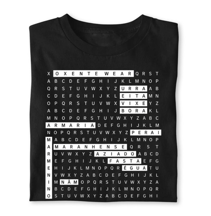 Camiseta caça-palavras Maranhense | OxenteWear