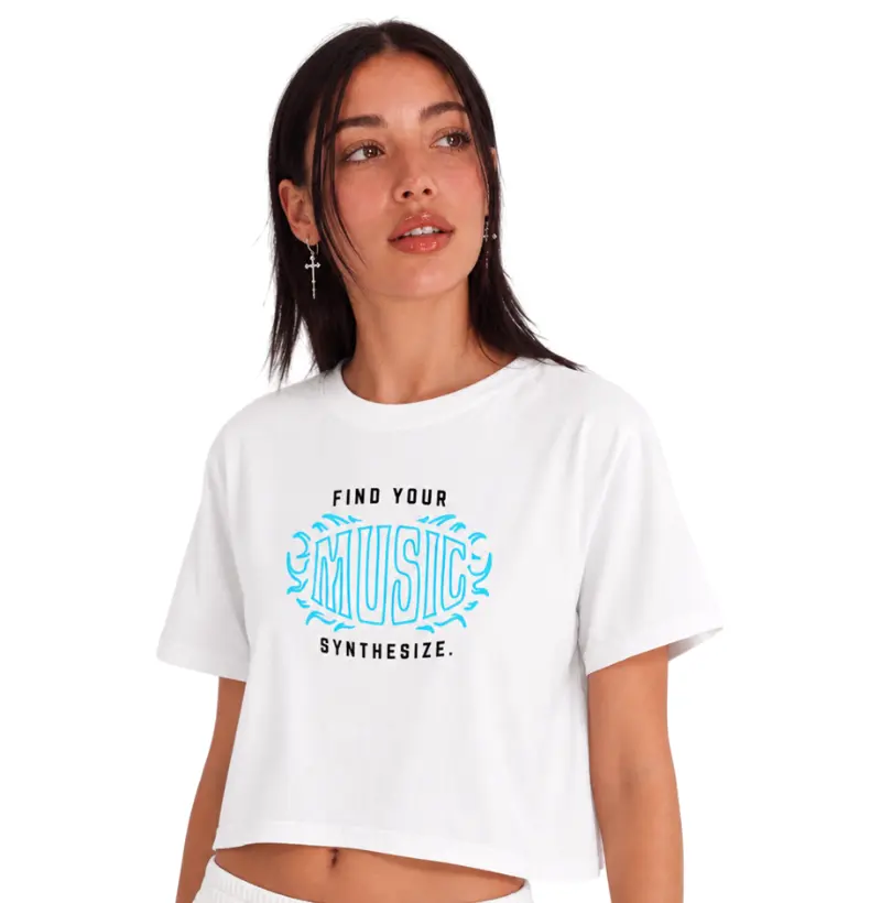 FIND YOUR MUSIC — Camiseta Cropped