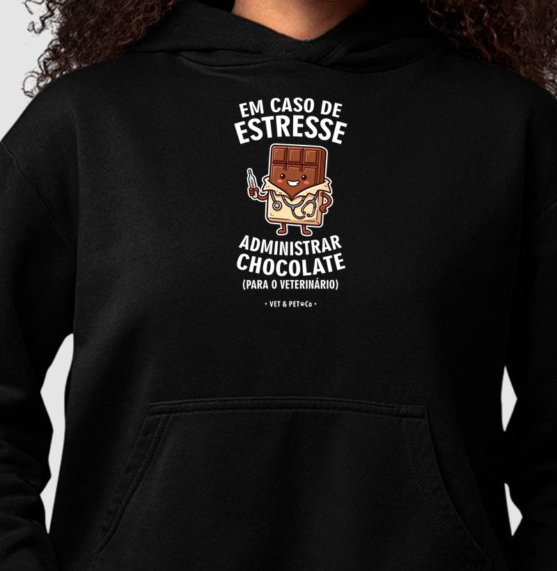 Em caso de estresse, administrar chocolate (para o veterinário)