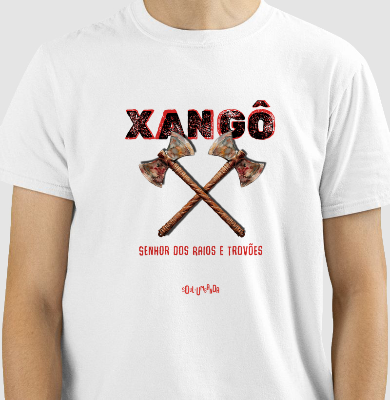 camiseta XANGÔ senhor dos raios e trovões masculina