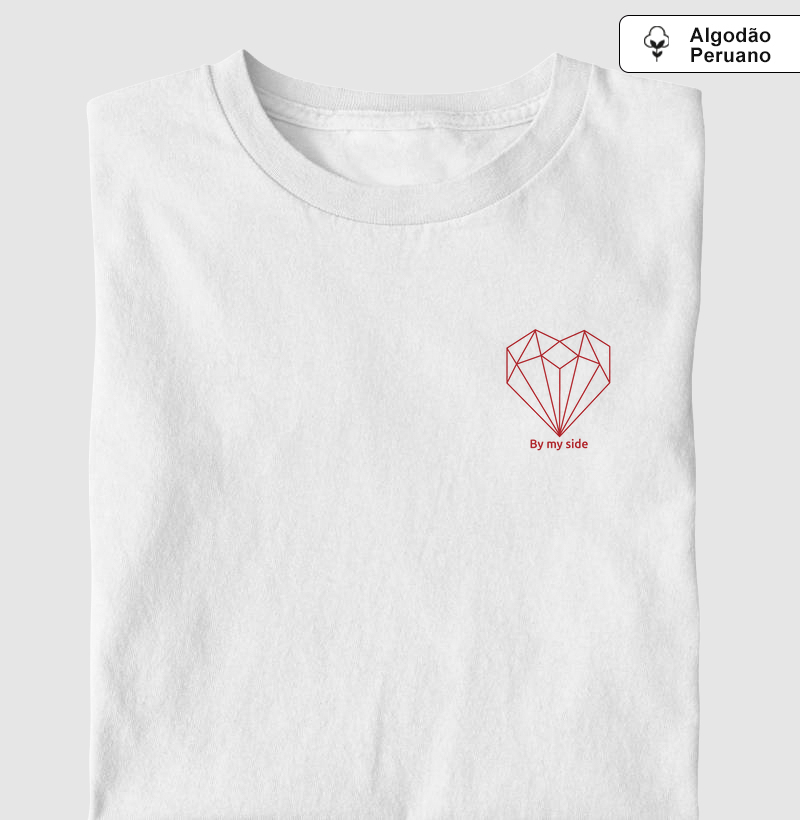 Coração minimalista - Algodão Peruano