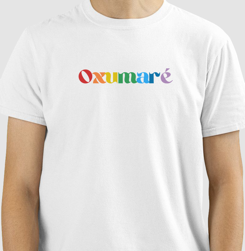 Camiseta Masculina de Algodão Oxumaré - Conexão e Renovação