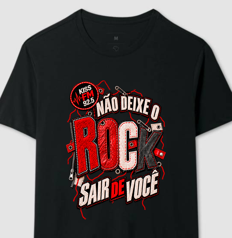 Patch Não Deixe o Rock Sair de Você - Camiseta