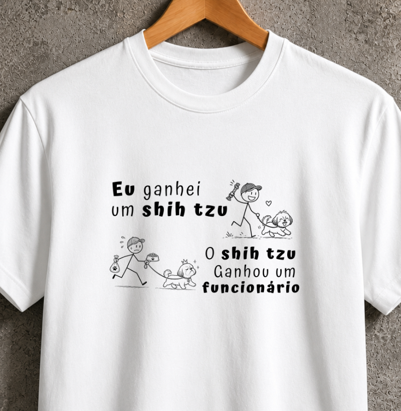 Eu ganhei um Shih Tzu, o Shih Tzu ganhou um funcionário 