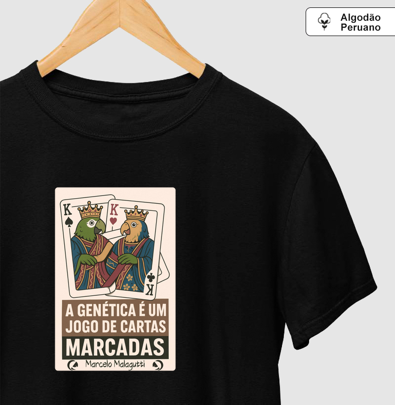 Camiseta Algodão Peruano Genética - Cartas Marcadas by Professor Marcelo