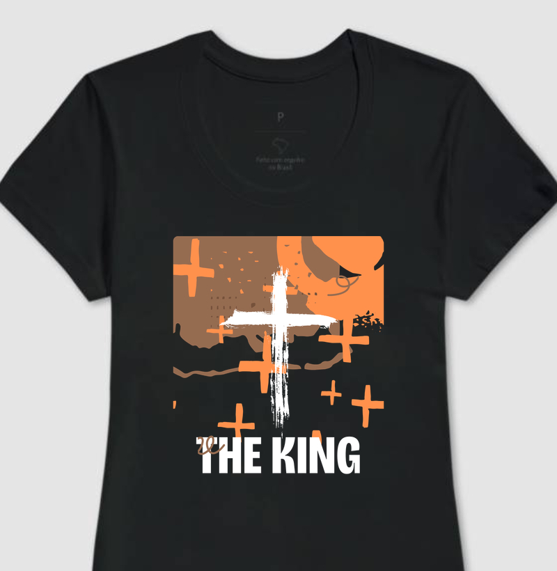 Camiseta Feminina THE KING - Estampa Branca