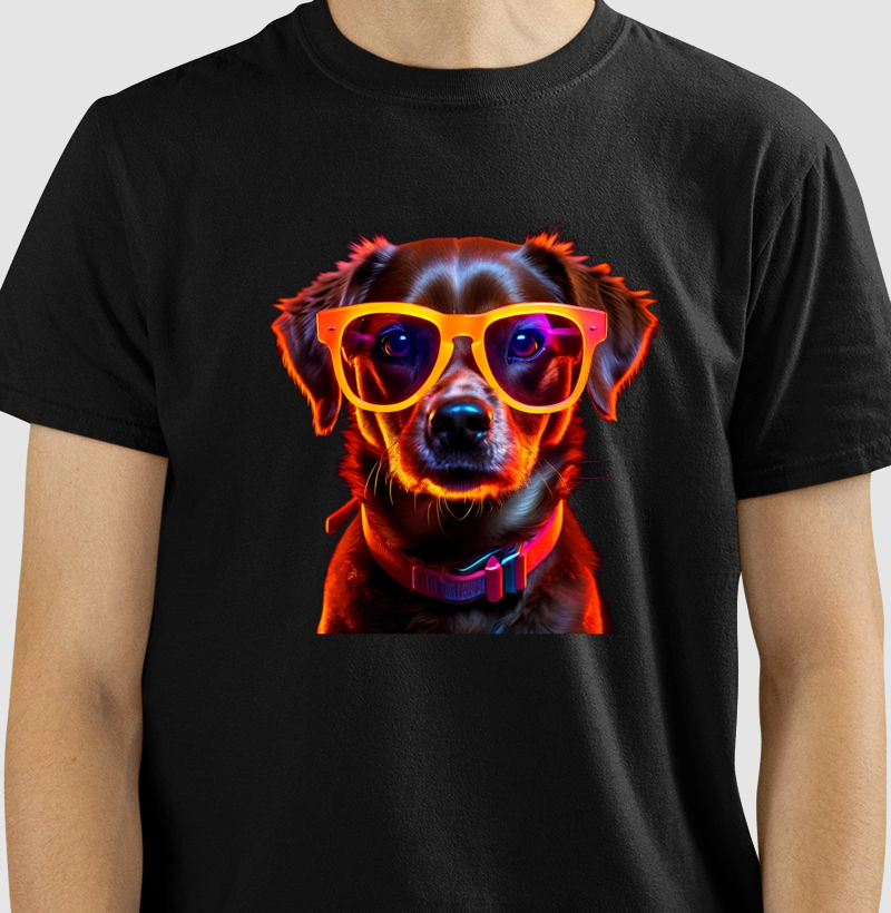 Dog with glasses