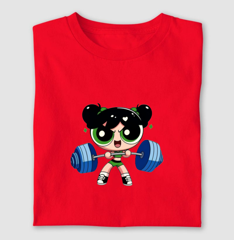 Camiseta de treino meninas superpoderosas, docinho.