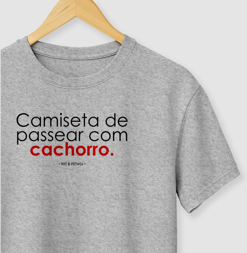 Camiseta de passear com cachorro