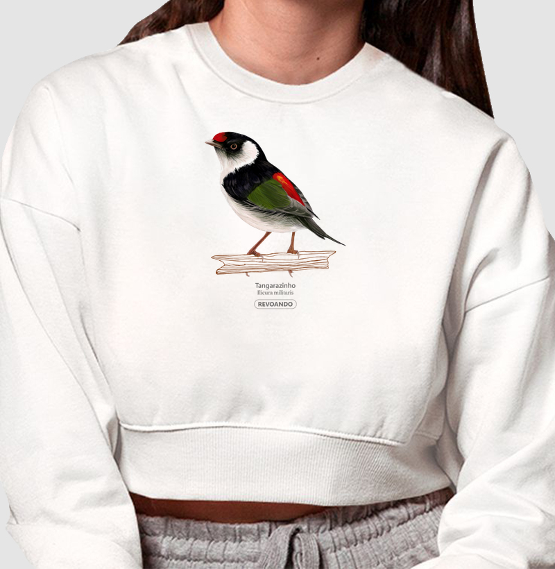 Aves do Brasil - Tangarazinho - Moletom Cropped