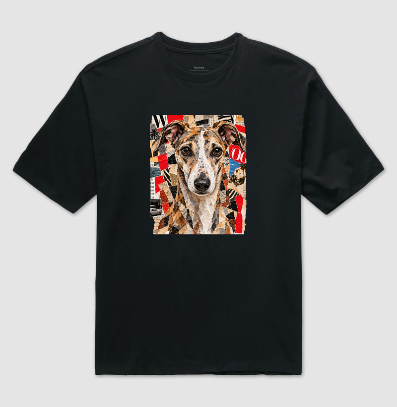 Whippet Magazine Collage - Camiseta Oversized