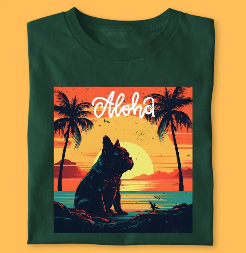 Camiseta Bulldog Frances "Aloha"