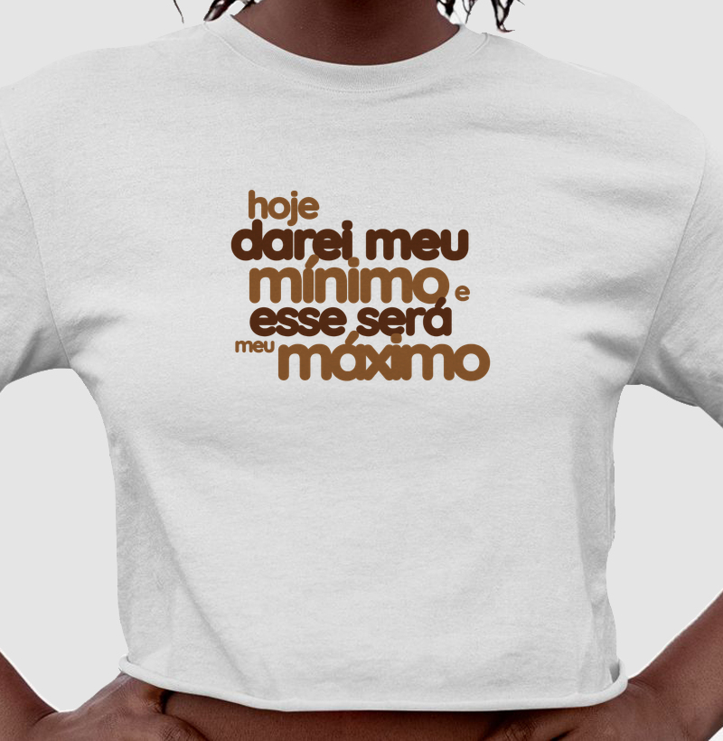 HOJE DAREI MEU MÍNIMO