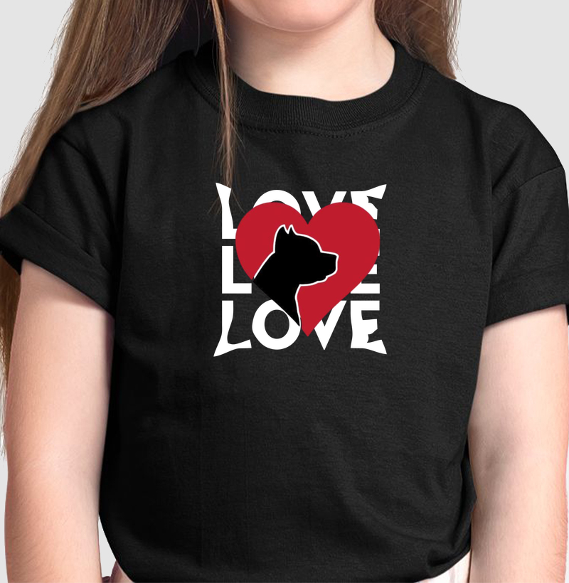 Love coração Pit bull