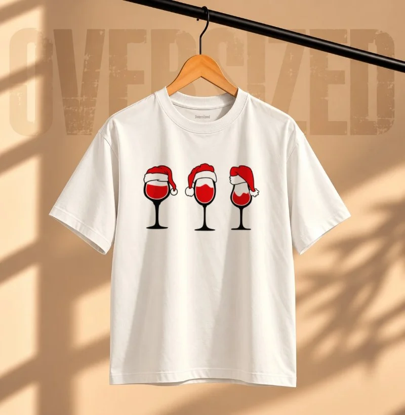 Camiseta Um Brinde ao Natal - Camiseta Oversized
