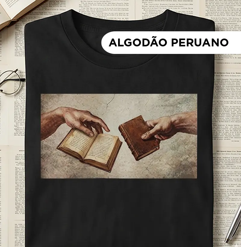 A Criação de Adão com Livros | Arte Clássica e Literatura