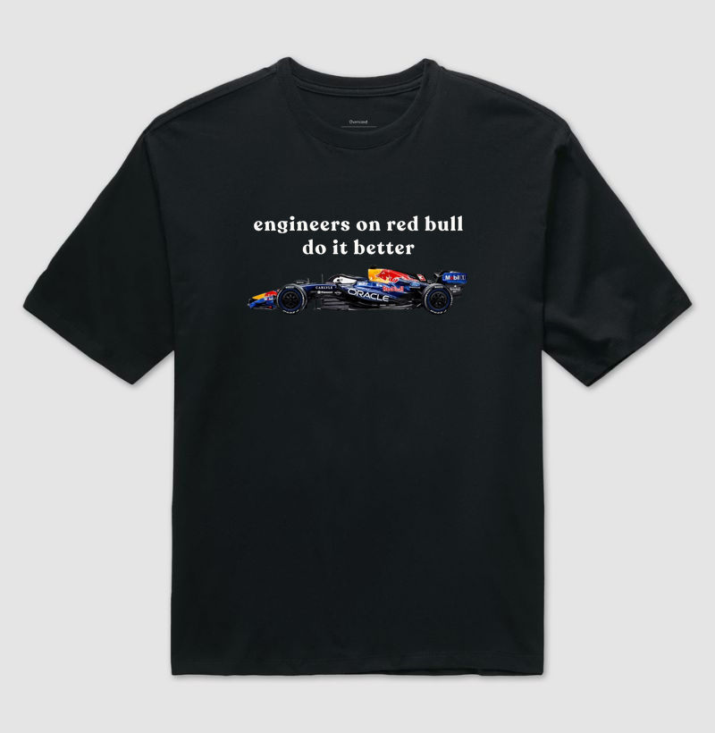 engineers on red bull - Camiseta Oversized