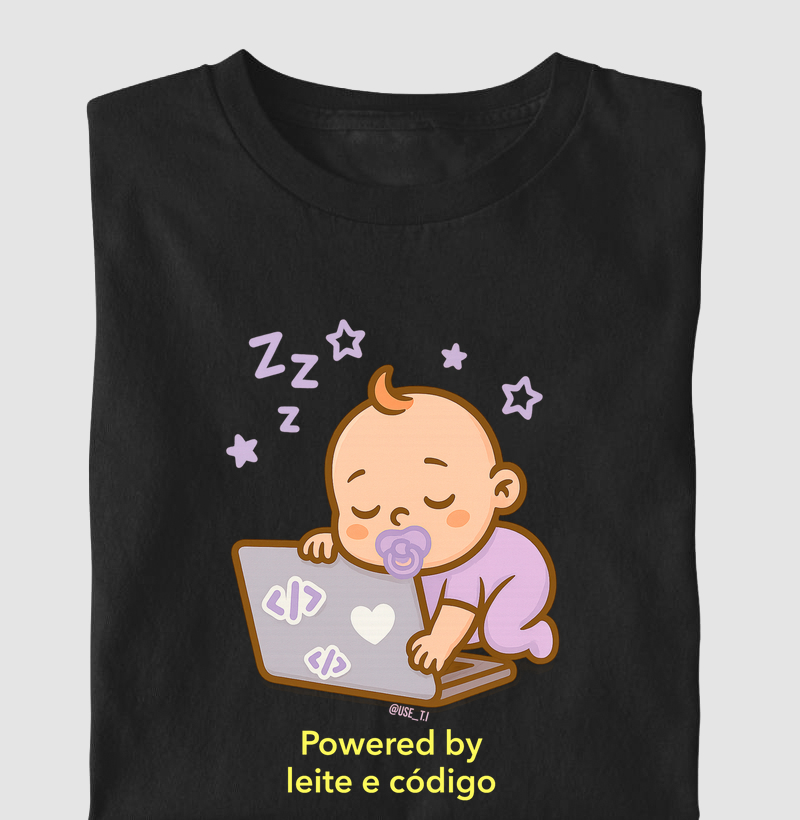 "Powered by leite e código" T.I