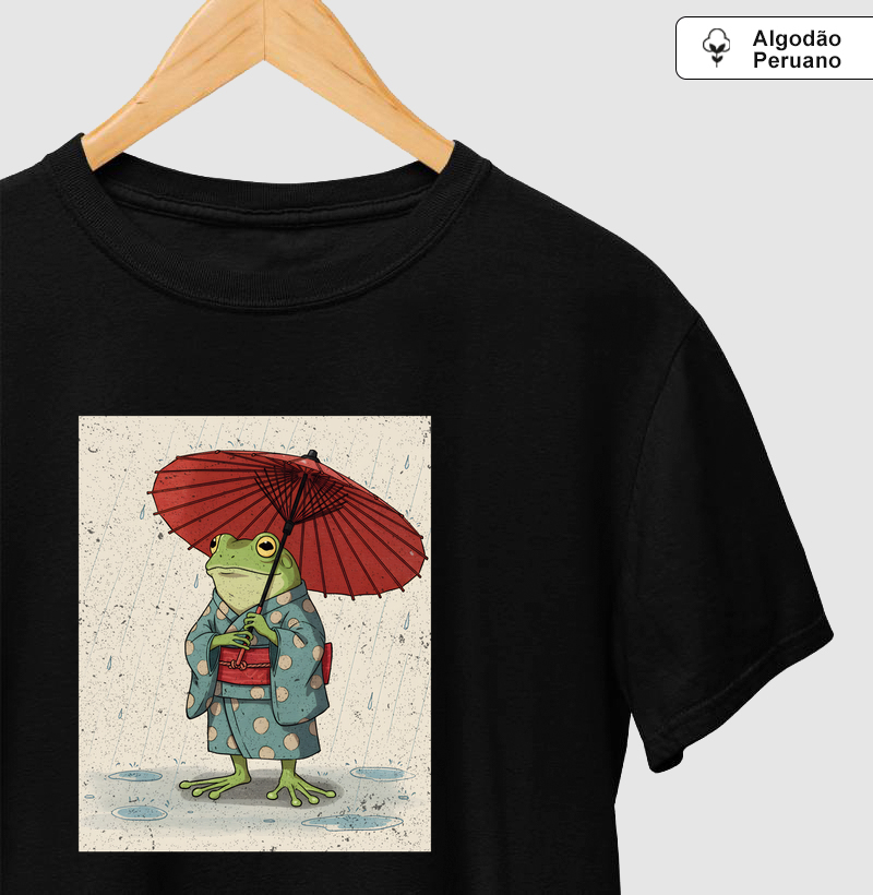 Camiseta Algodão Peruano Ame Kaeru - Camiseta Algodão Peruano
