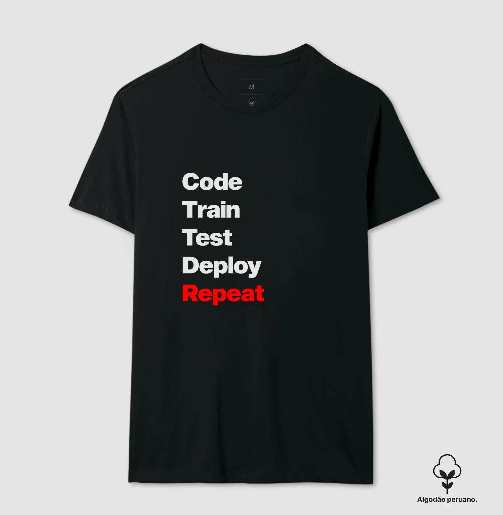 Camiseta Premium - Code Train Test Deploy Repeat
