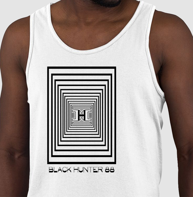 camiseta regata optical infinity black hunter