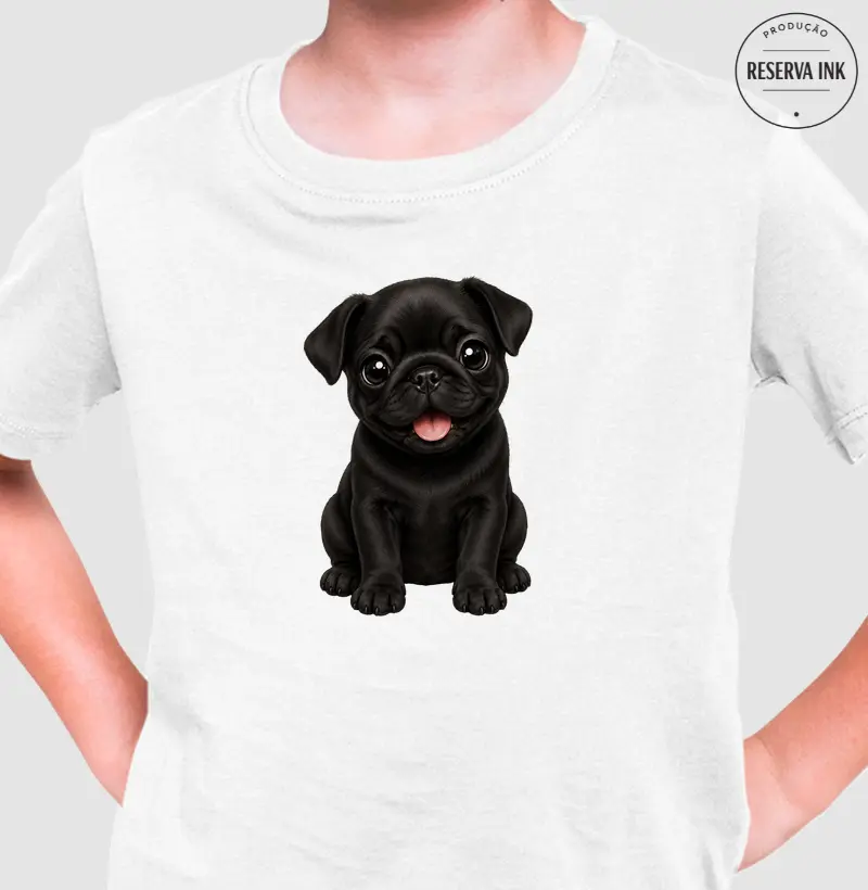 Pug Preto - Desenho Animado