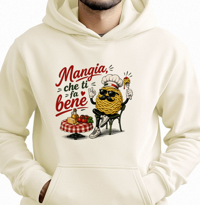 Moletom Mangia che ti fa Bene (com capuz)