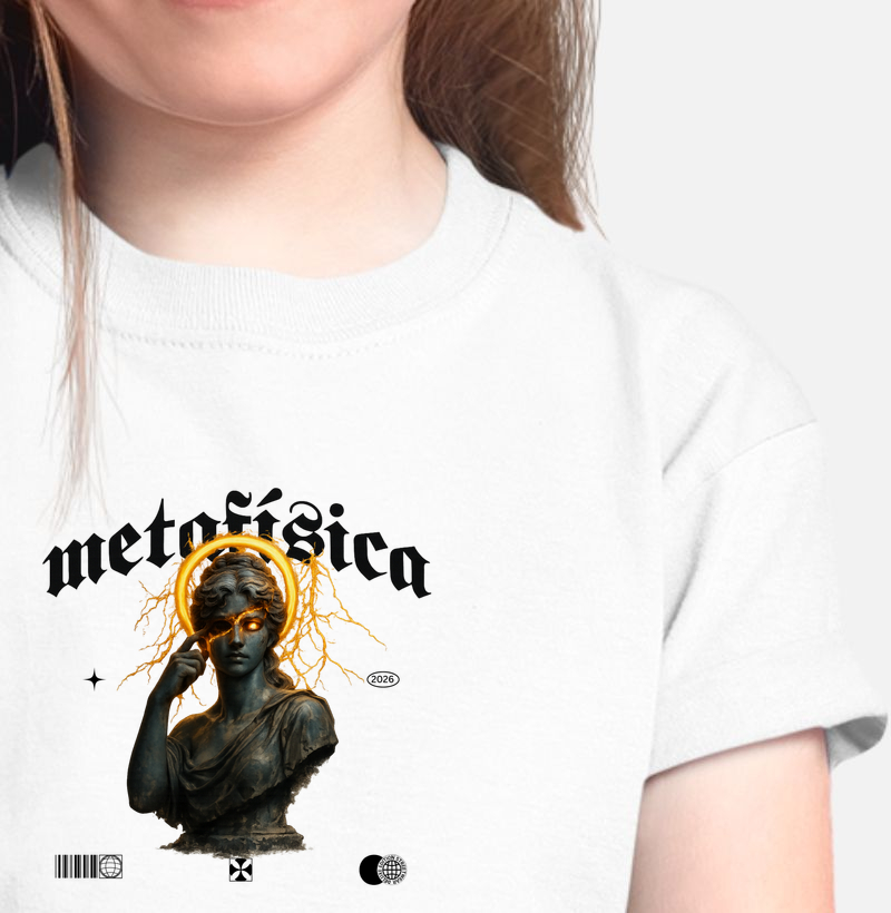 Camiseta Infantil Feminina: Metafísica