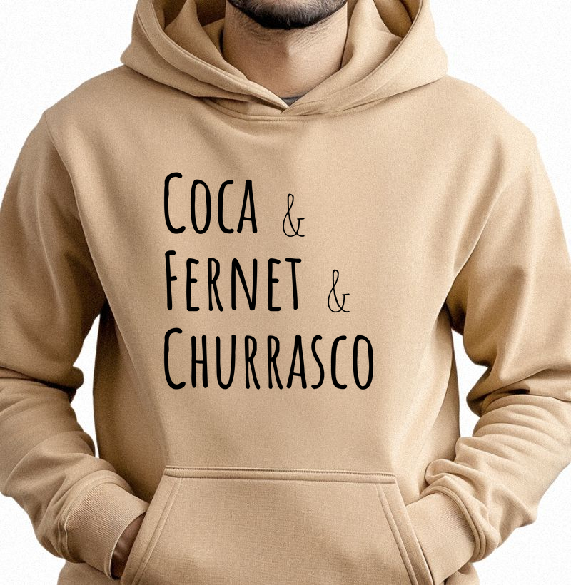 Moletom Coca y Fernet (com capuz)