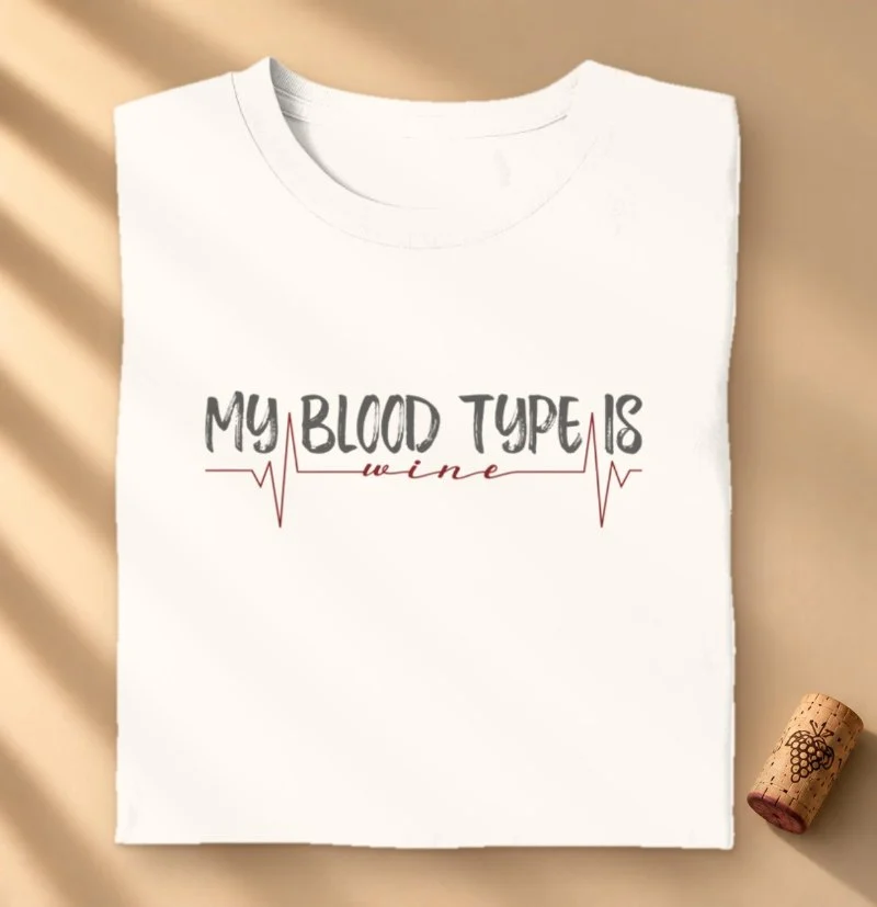 Camiseta Vinho - Blood Type