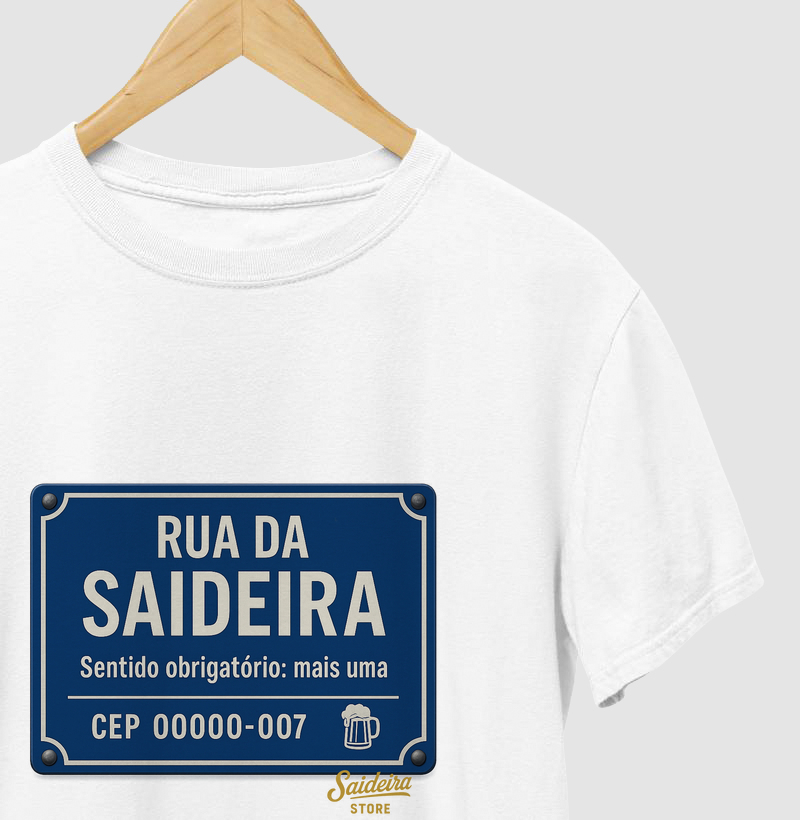camiseta retro rua da saideira