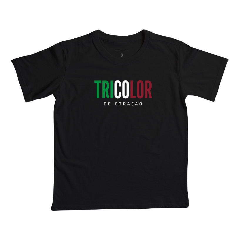 DODDIO - Tricolor de coração - Camiseta Infantil
