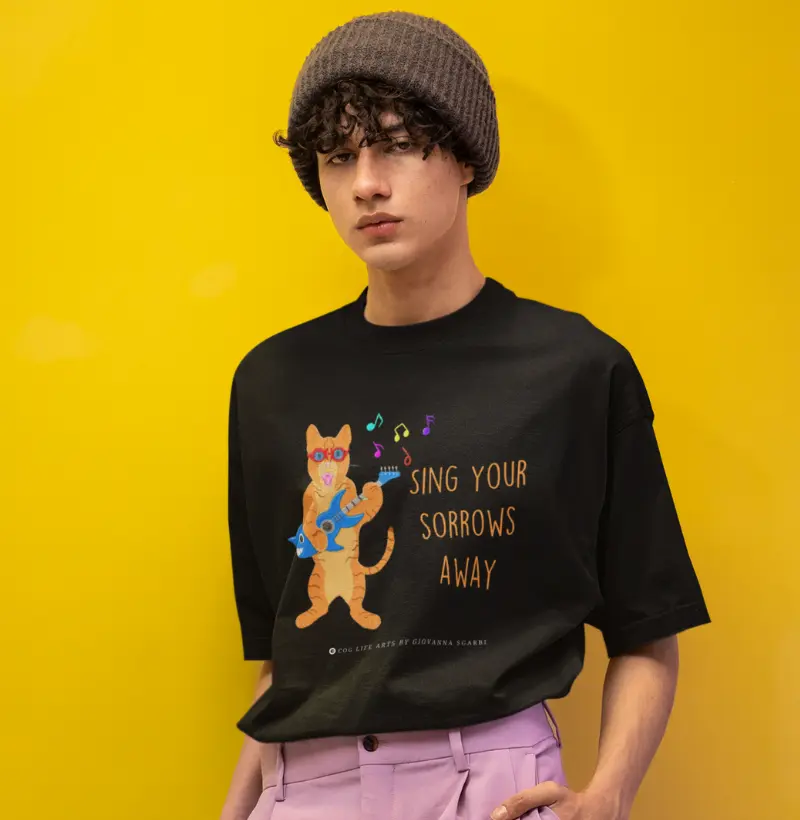 Camiseta Adulto Sing Your Sorrows Away by Giovanna Sgarbi