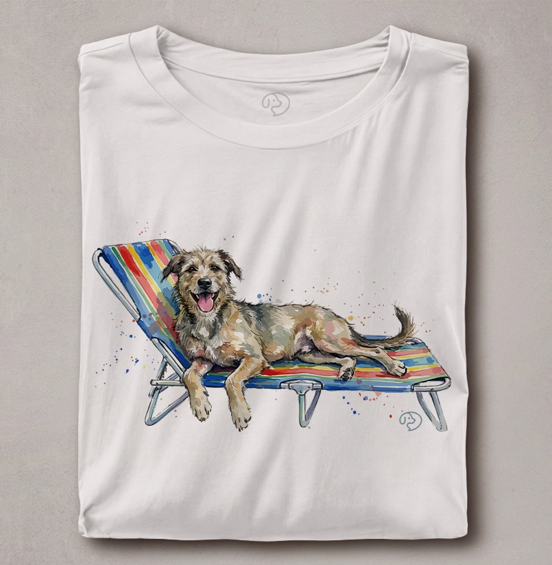 Cachorro na Cadeira de Praia