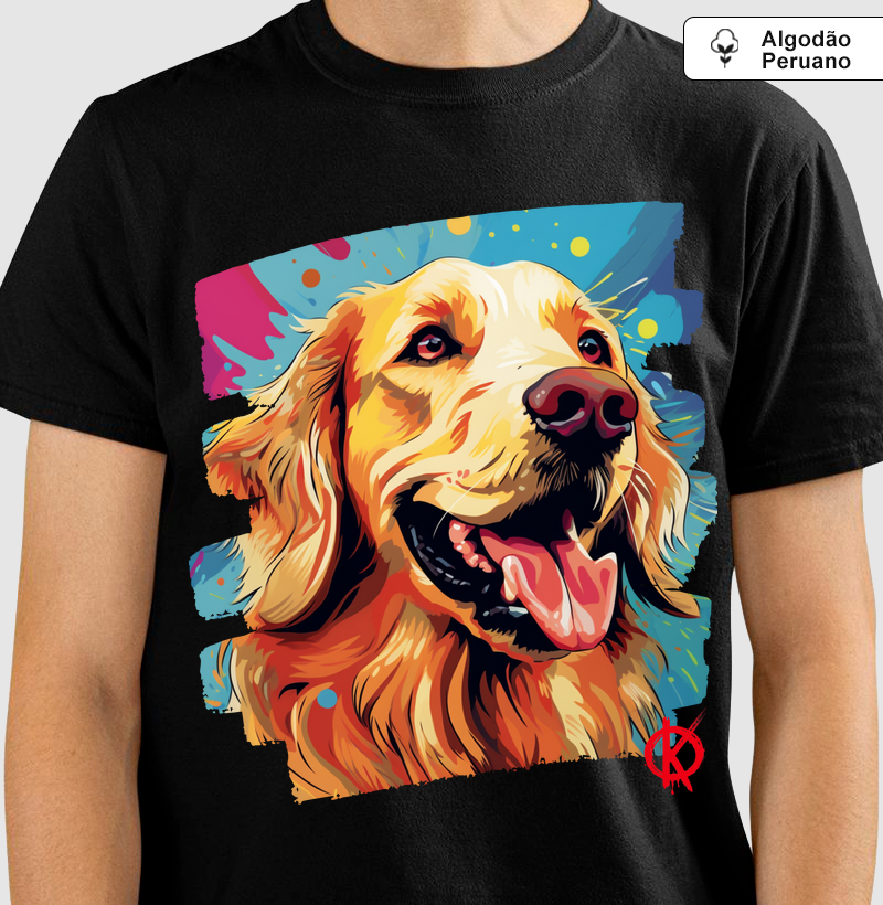 Camiseta Pet Art Golden Retriever
