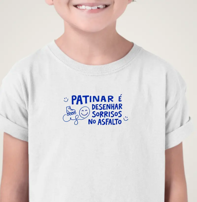 Desenhar sorrisos no asfalto - Camiseta Infantil