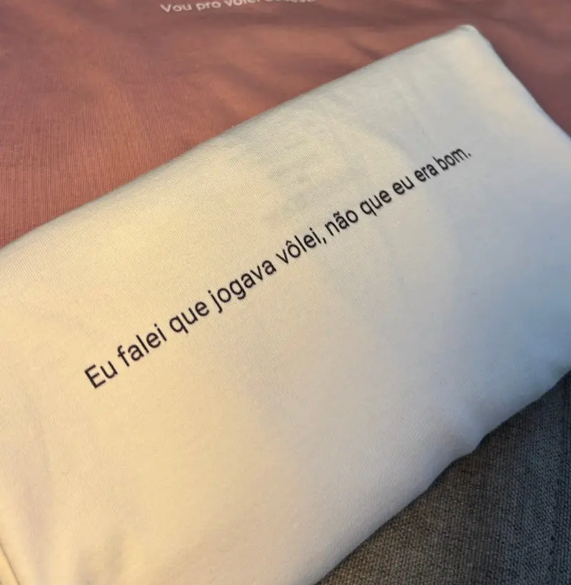 Eu falei que jogava vôlei, não que eu era bom.