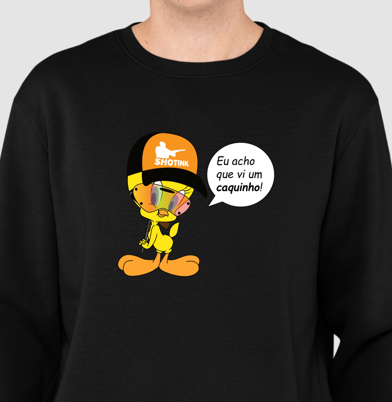 Suéter "Eu Acho Que Vi um Caquinho!" - Humor no Tiro Esportivo