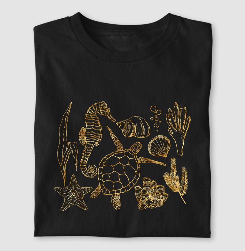 Golden Sea Life - Camiseta