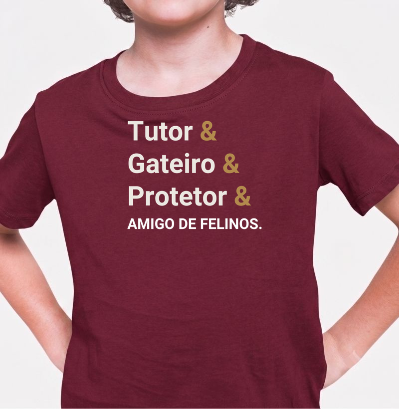 Tutor e gateiro - Camiseta Infantil