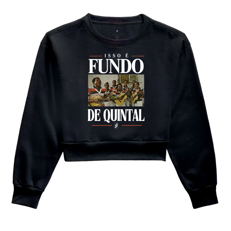 52 - ISSO É FUNDO DE QUINTAL - Cropped Moletom