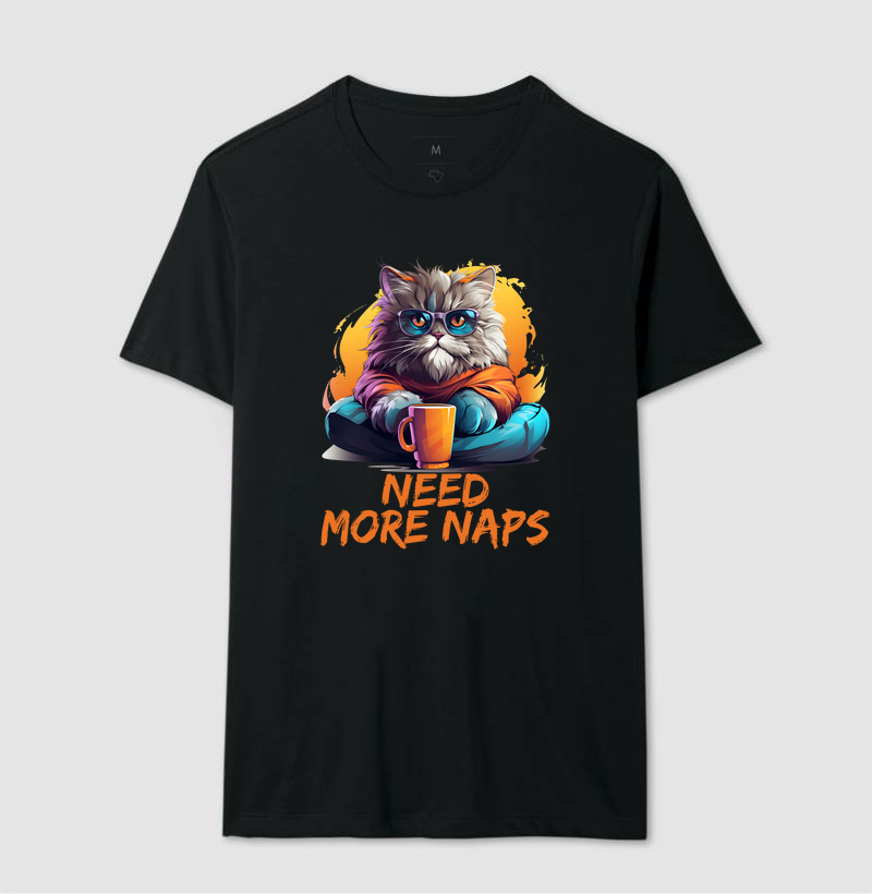 Camiseta Gato Persa "Need More Naps"