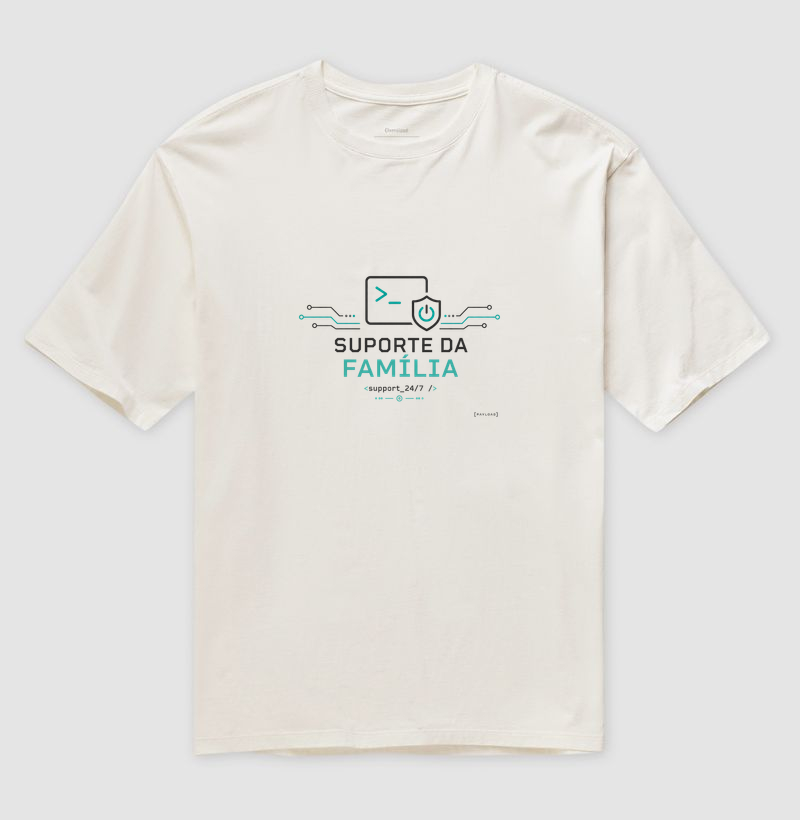 Camiseta Oversized Suporte da Família — support_24/7