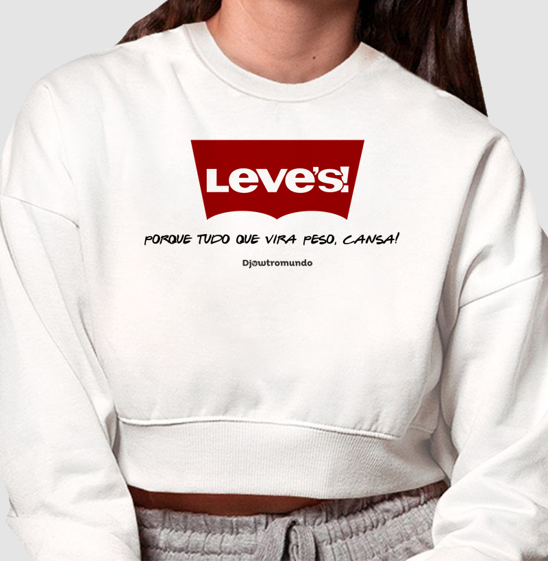 DJOWTROMUNDO® — LEVES - Cropped Moletom