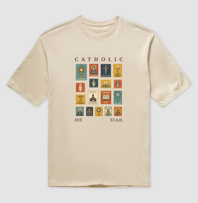 Camiseta Oversized Catholic Selos